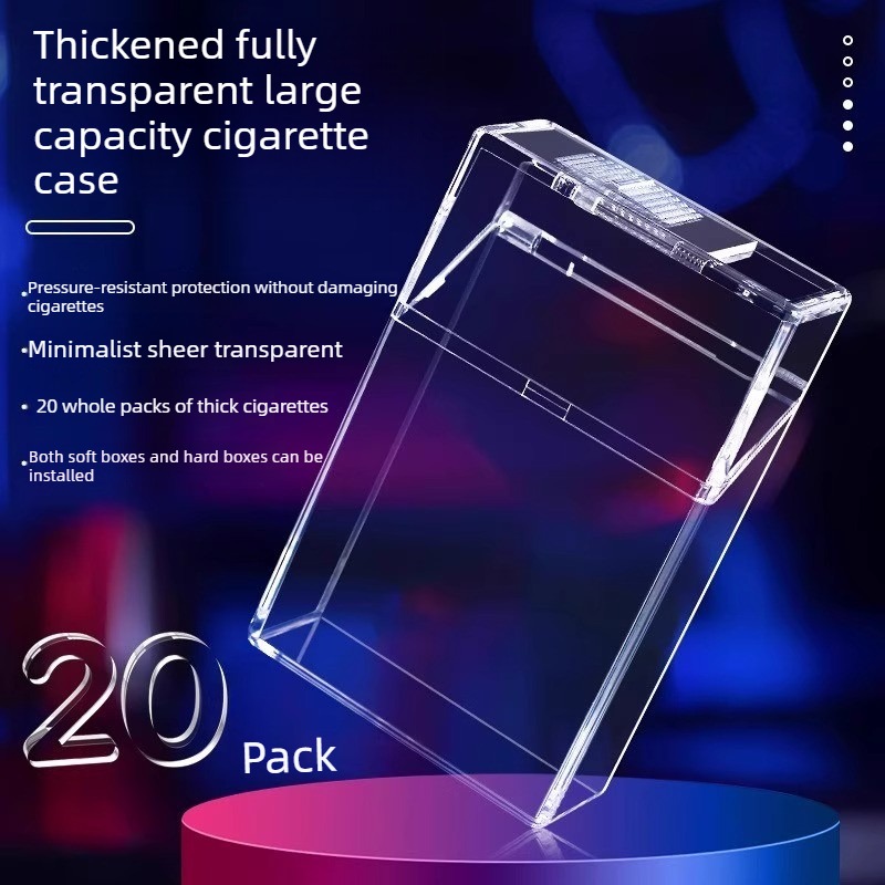 Smoking & Vaping Accessories - Przezroczyste etui na papierosy z przesuwaną