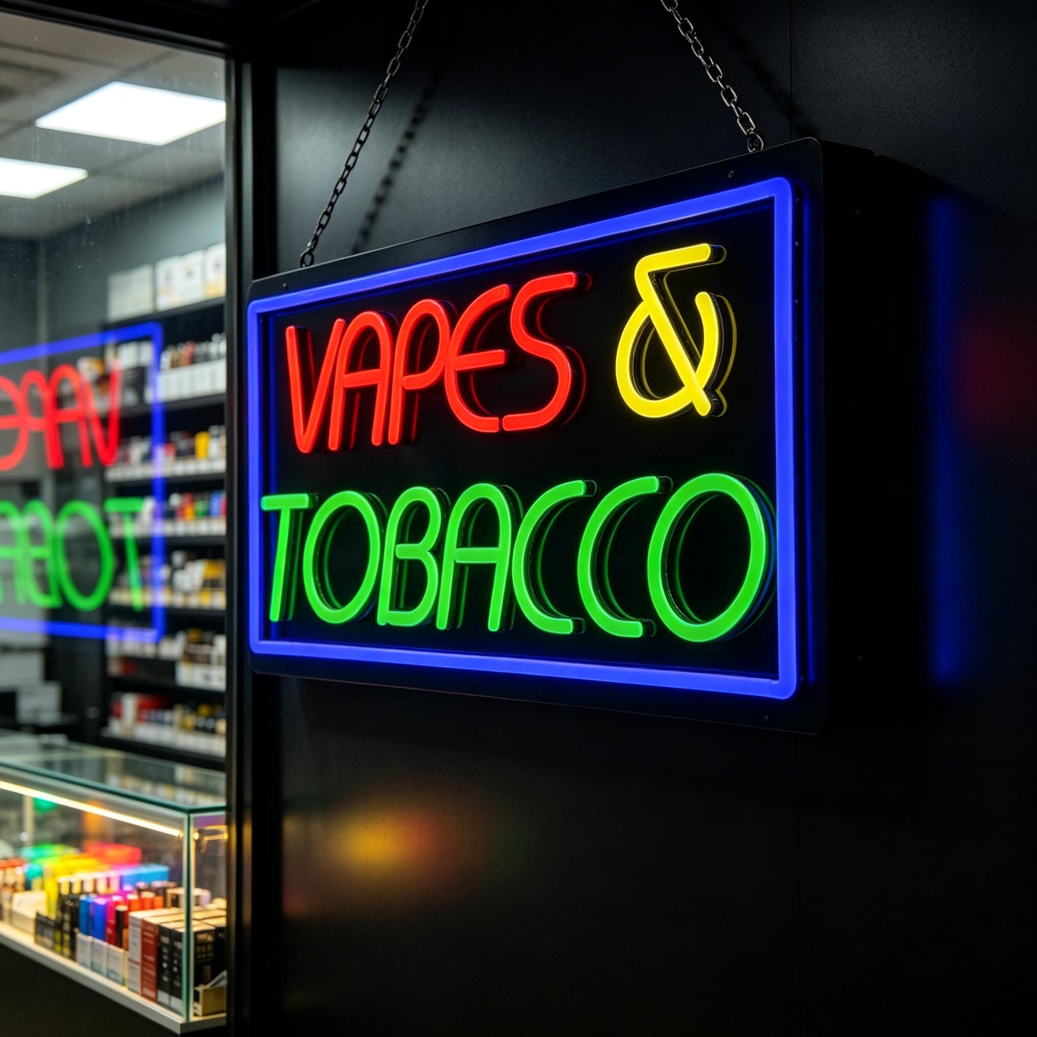 Neonowa tabliczka z motywem ty – Vaping Store recenzja i cena